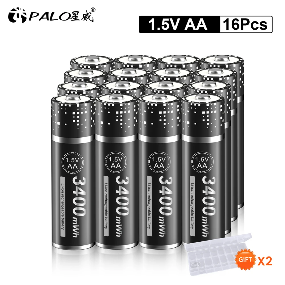 16PCS AA Battey