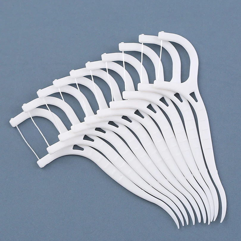 50pcs/100pcs Flossing Toothpicks Dental Floss Stick Dental Floss Sticks Dental Floss Dental Cleaning Tools