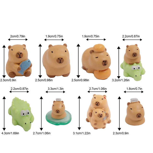 100 Pcs Glow In The Dark Capybara Figurines - Mini Resin Animal Decor For Crafts, Gardens & Desktops