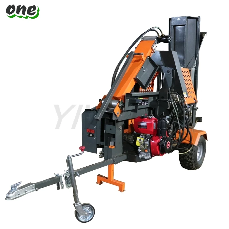 20Ton Gasoline Hydraulic Wood Log Splitter Horizontal Wood Splitting Machine Fast Splitter Firewood Process Log