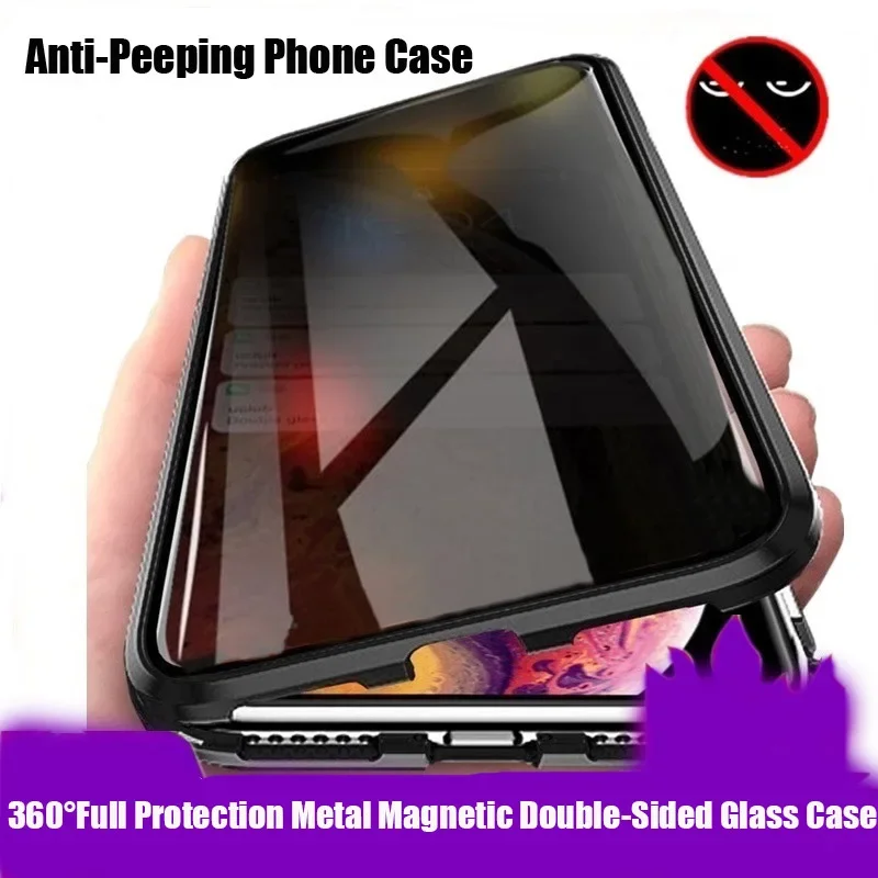 360°FullProtectionMetalMagneticPreventPeepingPhoneCaseForiPhone161514Plus131211ProMaxDoubleSidedGlassCover-AliExpress202192403
