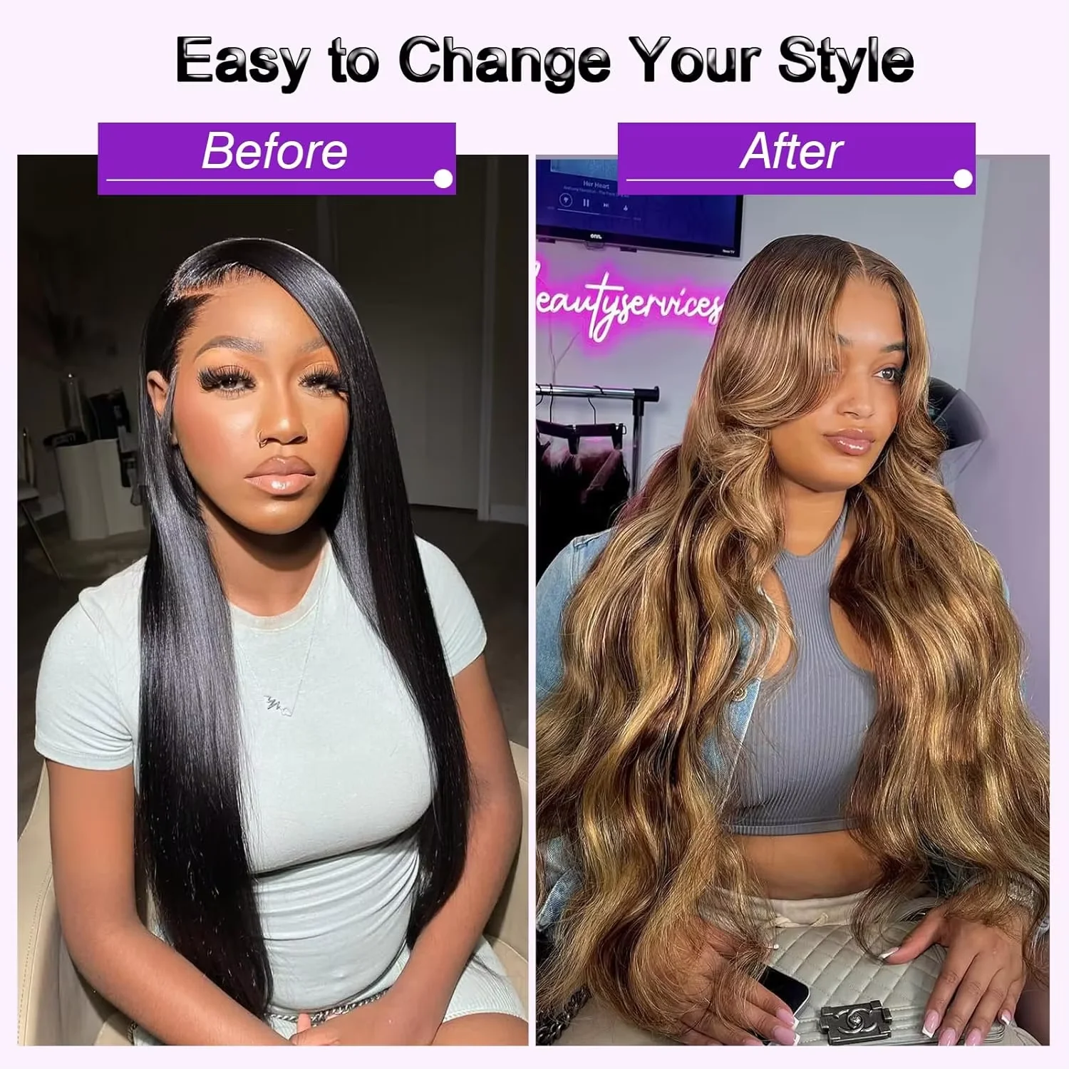 38 40 Inch Highlight Ombre Body Wave Bundles Real Human Hair Colored P4/27 Honey Blonde Brazilian Raw Hair Bundles Extensions 5