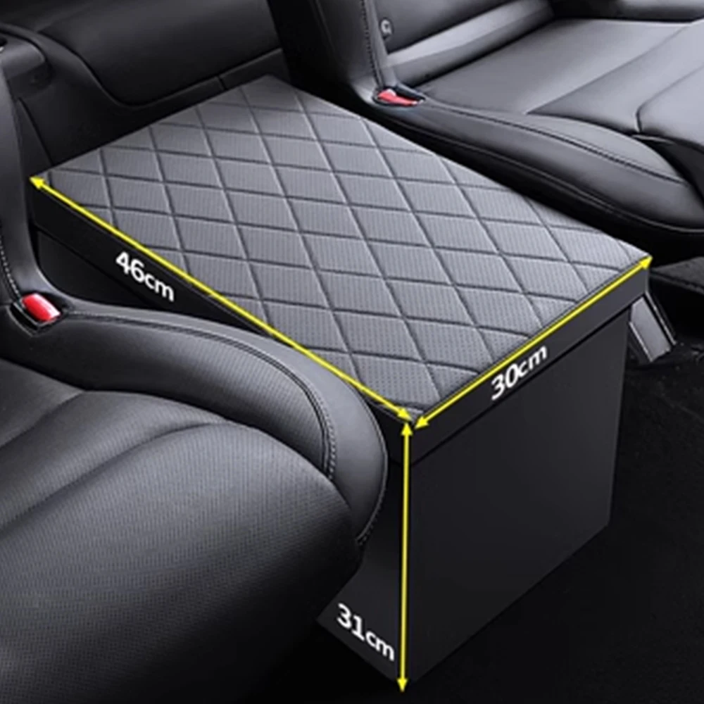 Porte-mouchoirs De Voiture En Cuir Pour Tesla Model 3 Model Y Model S Model X Siège Serviette Boîte De Rangement Emblème Boîte à Mouchoirs Porte-Papier Étui Organisateur,Black