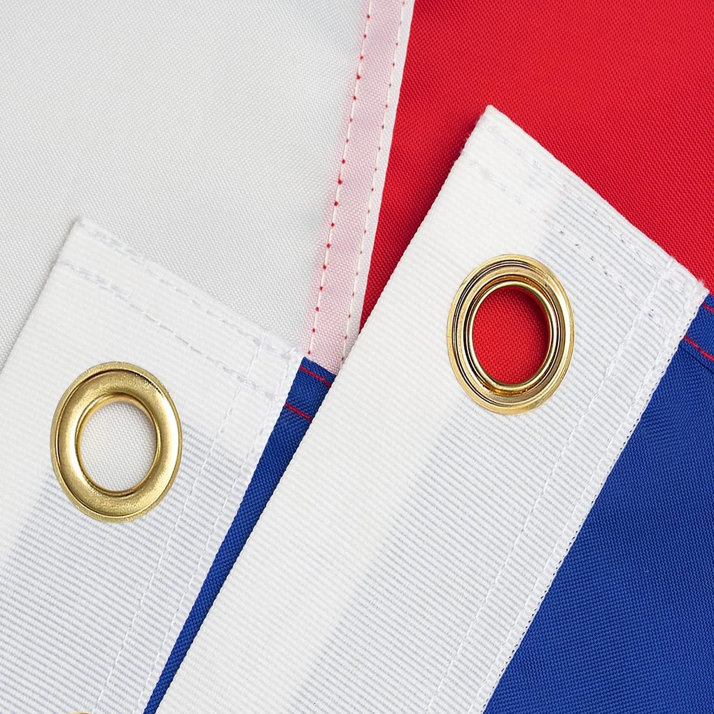 Bandiera francese, 60 x 90 cm, bandiera francese con passacavo in ottone oxford 210D con strisce cucite, qualità eccellente, adatta per esterni e interni Drapeau francais France flag