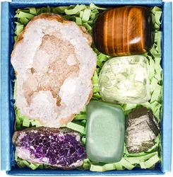 Abundance and Prosperity Healing Crystal Set - Spiritual and Metaphysical Gift Collection (Style A- 6PCS)