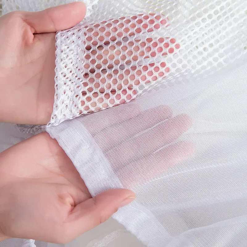 4 Pcs/Set Large Mesh Drawstring Washing Laundry Basket Underwear Organizer