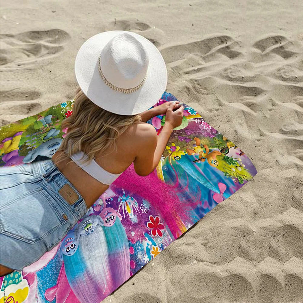Cartoon T-Trolls Band Together Towel Microfiber Beach Towel Absorbent Quick dry Soft Yoga Swimming Resort Mountain Climbing 3