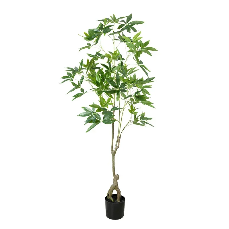 Искусственное растение Pachira Macrocarpa, искусственное дерево, зеленое растение, украшение, комнатное украшение для гостиной, дома, пола, бонсай Искусственное растение Pachira Macrocarpa, искусственное дерево, зеленое растение, украшение, комнатное украшение для гостиной, дома, пола, бонсай