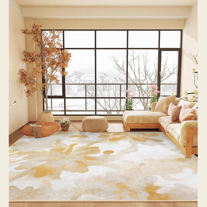 

Warm Maillard Carpet Living Room Home Decoration Chambre Rugs For Bedroom Modern Sofa Coffee Table Floor Mat