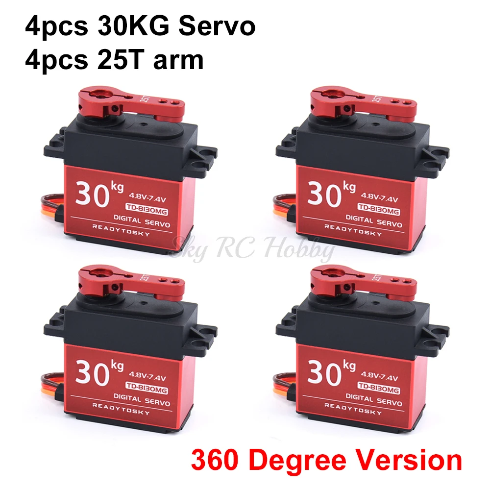Heavy-Duty Waterproof Digital Servo with Metal Gears and 25T Arm