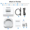 Mac mini USB C Hub with M.2 SSD Enclosure for Mac Mini M4/M4 Pro Stand Type-C Docking Station SSD Case USB3.2 Gen2 SD4.0 TF4.0 6