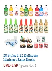 1/12 Miniature Wine Bottles Dollhouse Kitchen Accessories - Mini Dolls House Living Room Accessories Beer Drink Bottles & cups