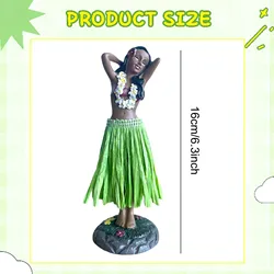 Hawaiian Dancing Girl Dashboard Figurine - Decorative Collectible (B)