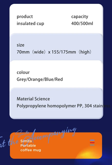 Portable Thermos 500ml | Portable Coffee Cups | 500ml Coffee 