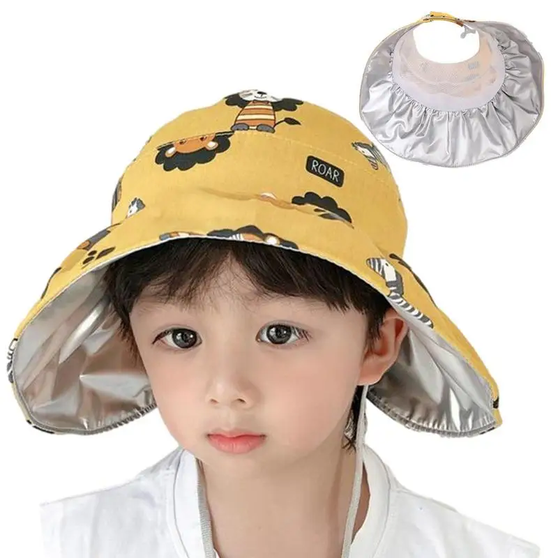 

Kids Beach Hat Sunscreen Kids Wide Brim Hat Wide Brim Beach Sun Hat For Kids With UV Protection Visors In Summer For Swimming