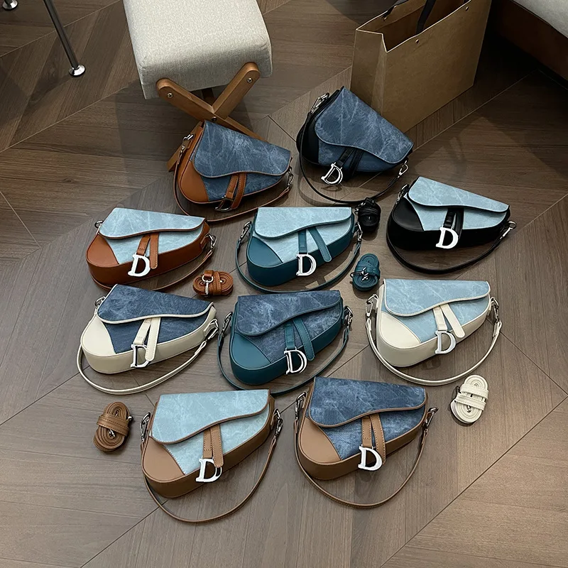 Women European-Style Denim Tote Spacious Interior Shoulder/Hand Carry Option