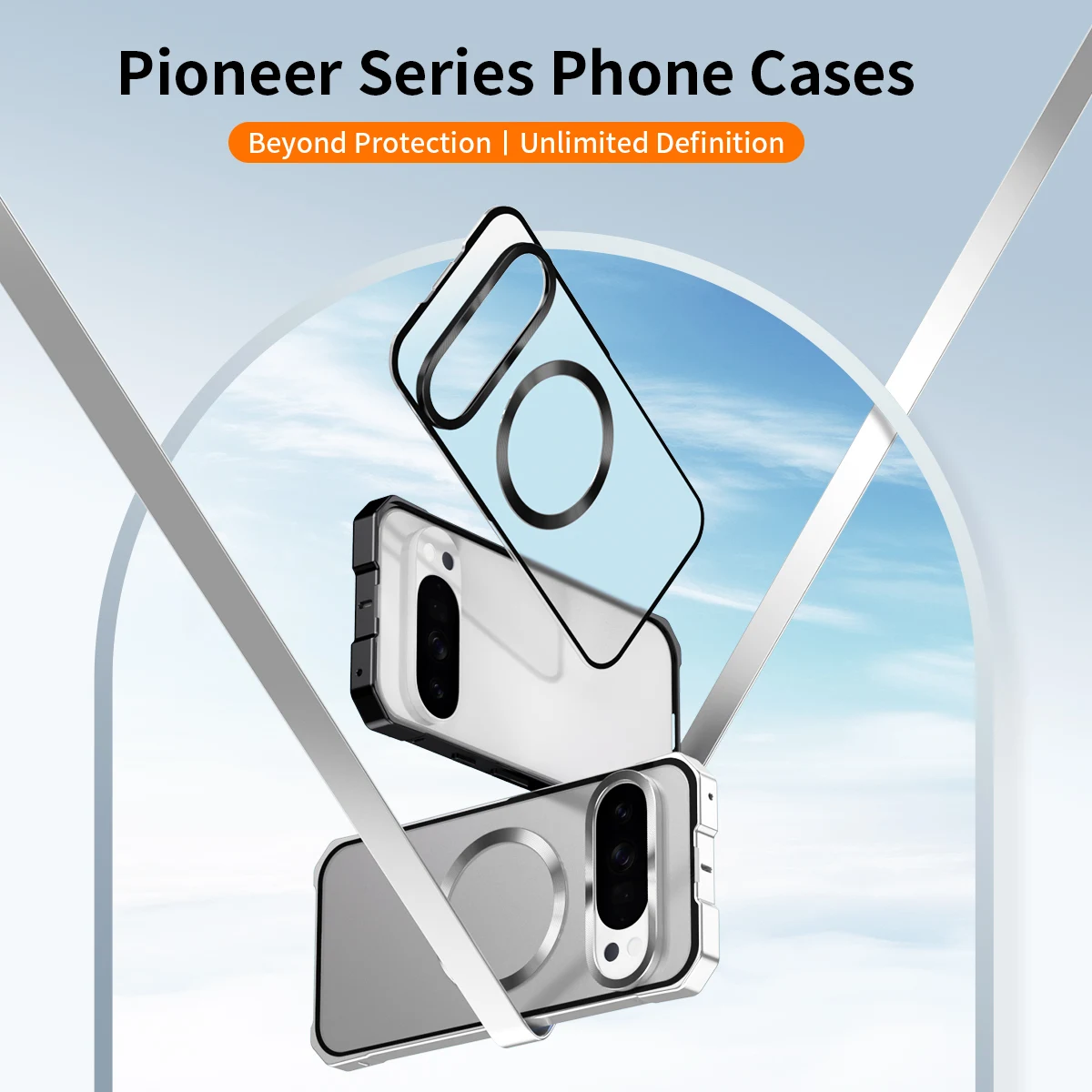 Premium Metal Aluminum Magnetic Frame Phone Case with Lens Protection and Shockproof Shell Cover – Magsafe Compatible