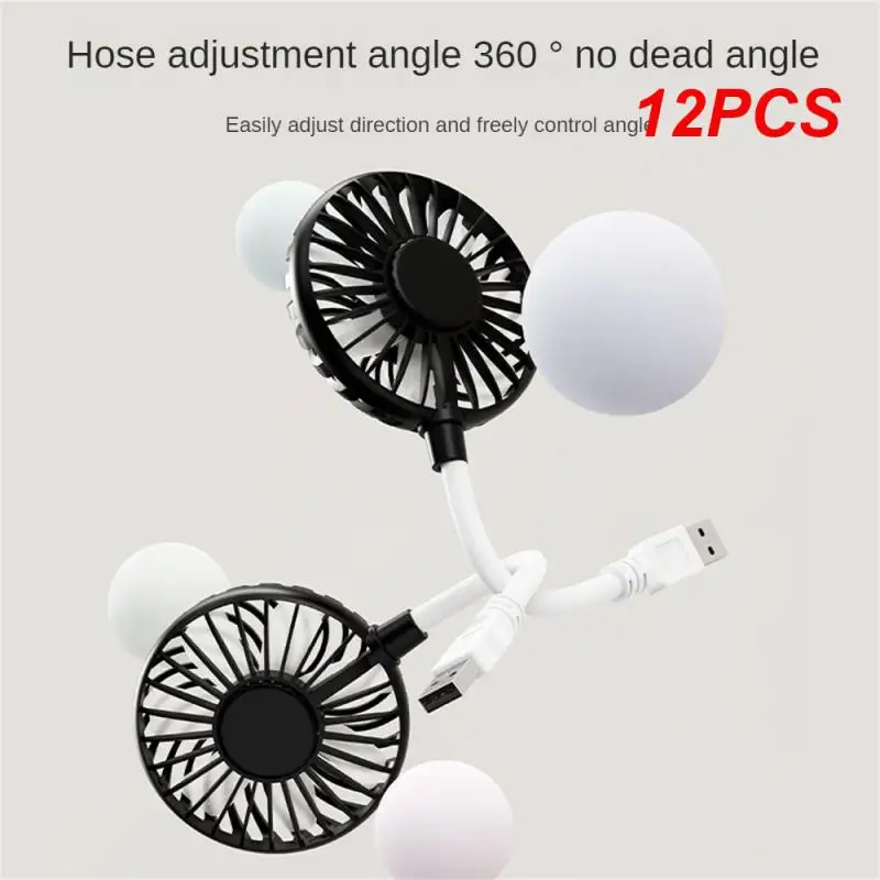 

12PCS Usb Fan Seven-leaf Air Supply Arbitrary Bending Durable Noise Reducing Usb Usb Portable Fan Small In-line Fan Convenient