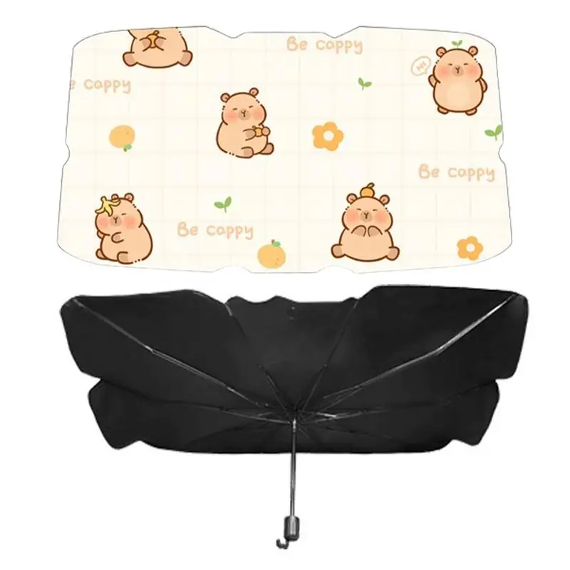 

Car Umbrella Windshield Sun Shade Cartoon Foldable Sunshade Vehicle Windshield UV Protection Exterior Accessories For Automobi