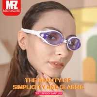 Multi-coloured Waterproof and Anti-fogging Swimming Goggles in Small Frames for Men and Women. 1