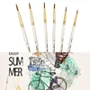 6pcs Professional Micro Fine Liner Detail Paint Brush Set Tiny Miniature Paint Brushes Kit For Watercolor Oil Face Acrylic Nail 4
