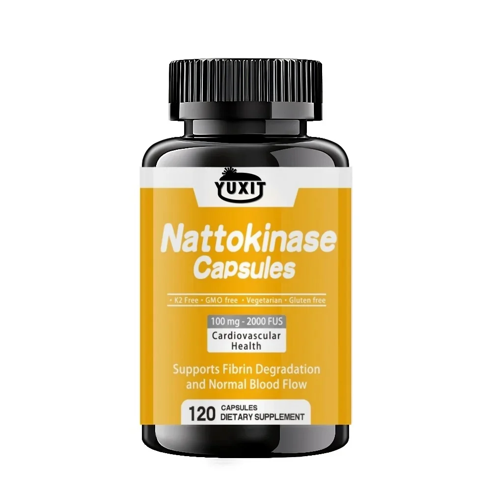YUXIT Nattokinase Supplement 2000 Fu Portions 120 Capsules (from Natto Japan) System Enzyme nattokinase supplement