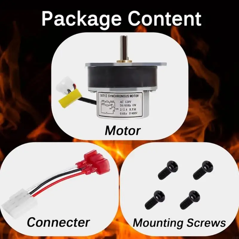 J1HF Synchronous Gear Motor for Wood-burning Pellet Stove Fireplaces Furnance 8124421