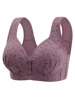 4PCS New Large-sized Pregnant Women's Breastfeeding Bra Comfortable Traceless Front Buckle Fixed Cup Thin Vest Style Underwear 4