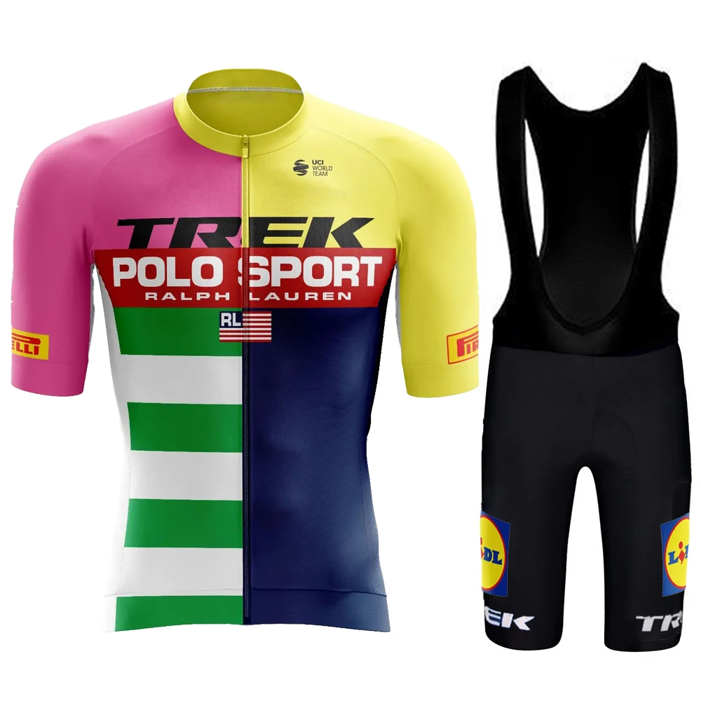 Abbigliamento Da Bicicletta Da Uomo Bavaglino Da Ciclismo Tricuta Man Trek Completo 2024 Maglie Abbigliamento Pantaloni Mtb Manica Jersey Set Outfit M