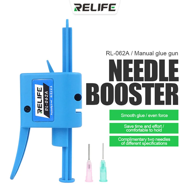 

RELIFE RL-062A Manual Glue Dispenser Universal Propulsion Tools 10CC Solder Paste Oil Tin Paste Glue Tube Needle Booster Tools