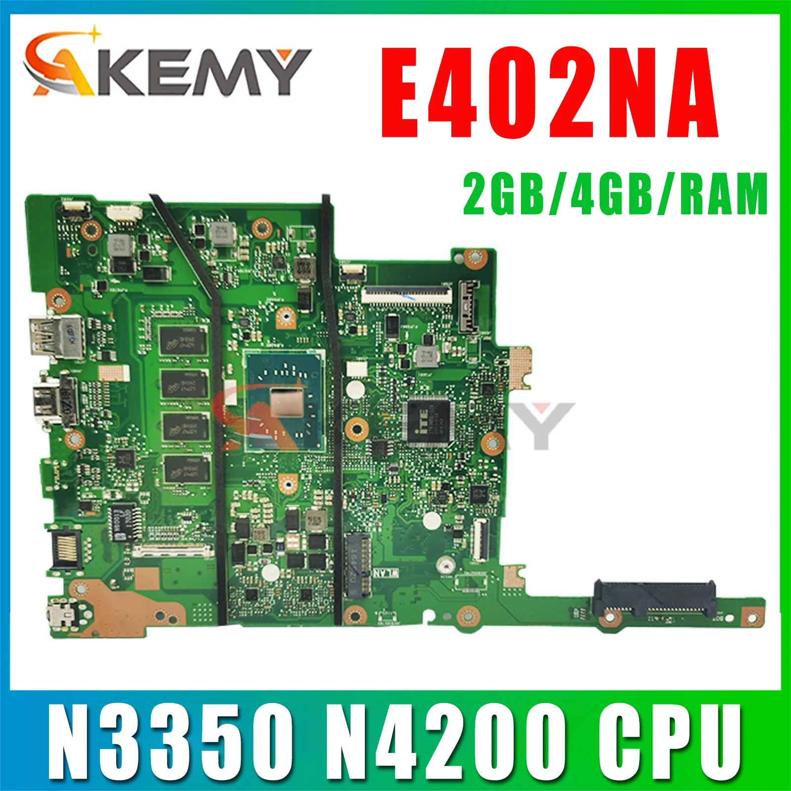 

E402NA E502NA Mainboard For ASUS F402NA L402NA X402NA E402N E502N R417N R416N Laptop Motherboard N3350 N4200 2GB/4GB/RAM