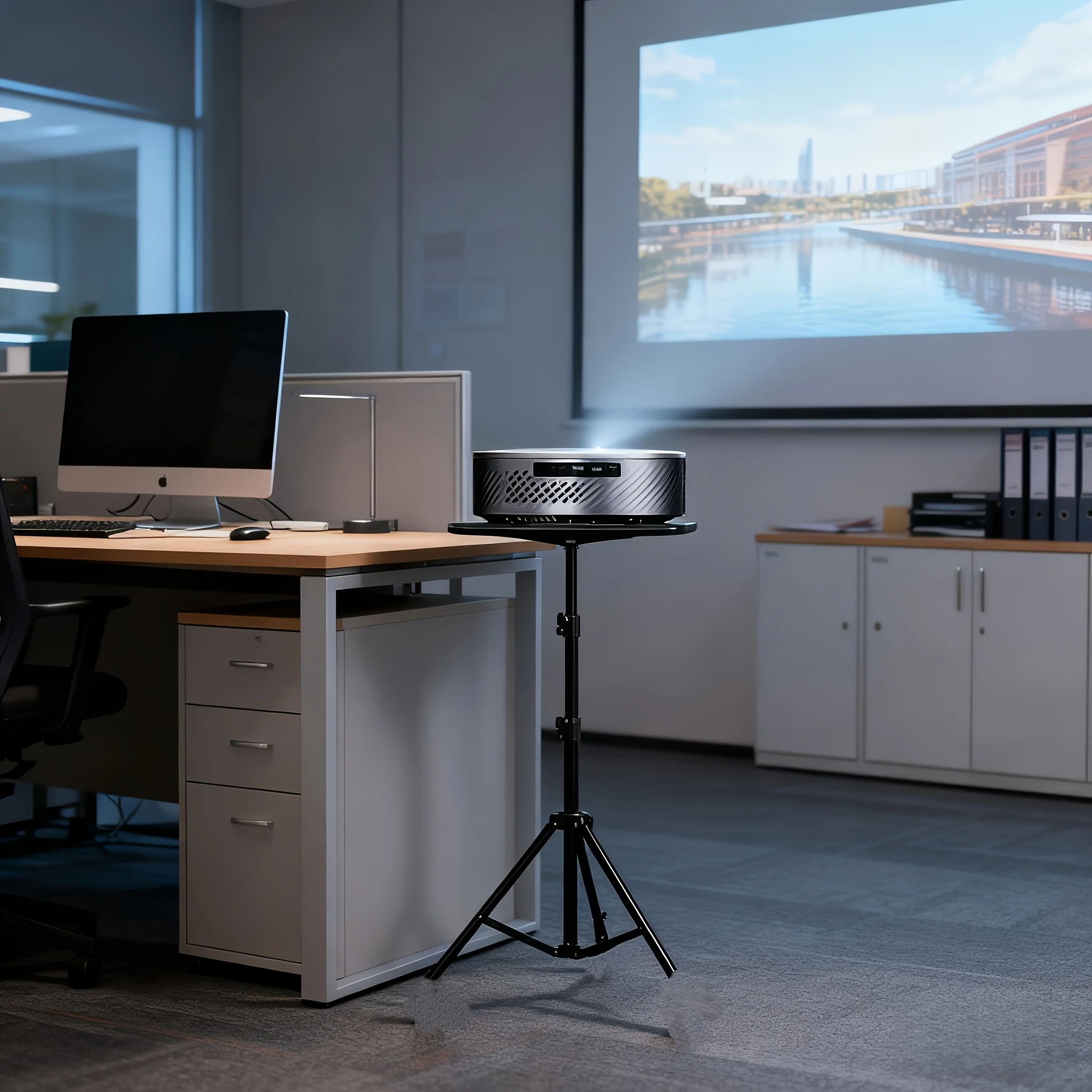 Projector stand, 30*23cm tray support, four heights available, suitable for different sizes of projectors, height adjustable - 3