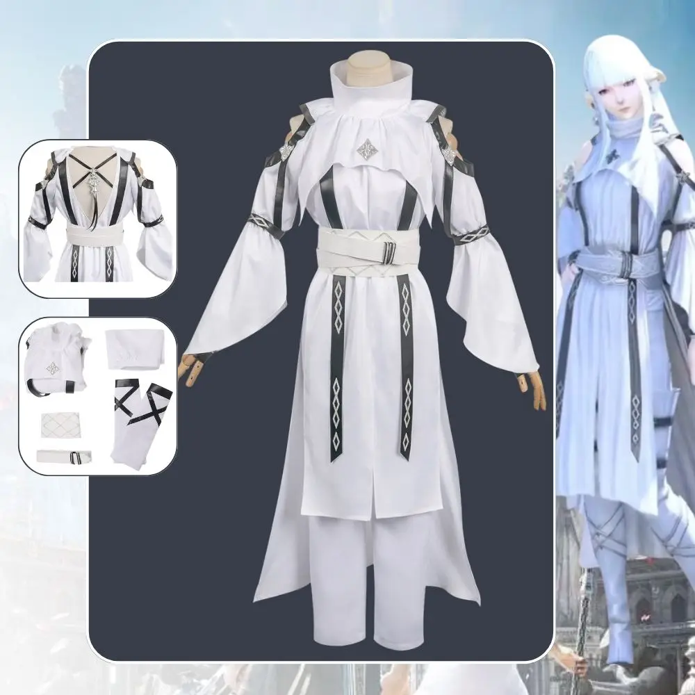 

FF14 Limbo Chiton Healing Game Final Fantasy XIV Cosplay Costume Set Halloween Carnival Suit For Disguise Ladies Women Adult