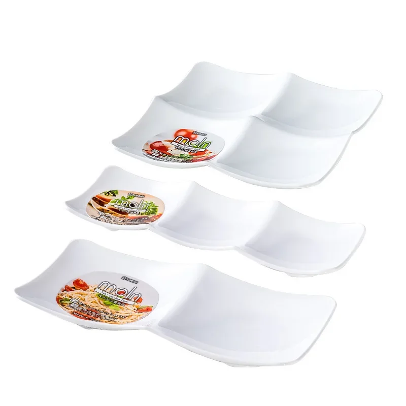 Imported From Japan Three-Compartment Breakfast Plate Fat Reduction Home Use Single Person Food Plate Dining Utensils Suit
