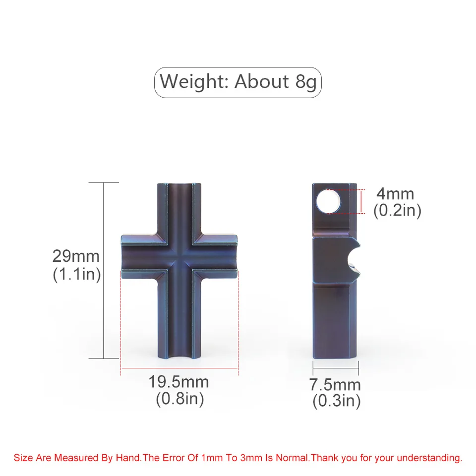 Supertool - 1 Ciondolo In Corda In Lega Di Titanio TC4, Per Cordino Da Esterni, Corda Paracord, Supporto A 2 Fili Di Paracord, Colore Bronzo - Foto 6