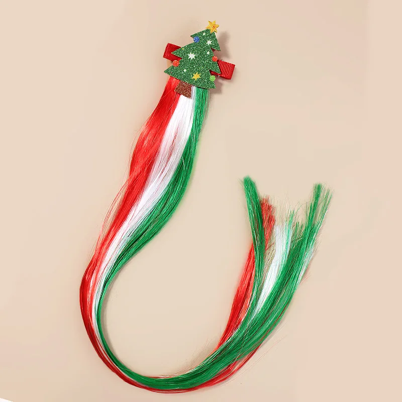 1pc Cute Christmas Duckbill Clip Hair Braiding Hairpin Hair Clips Xmas Tree Snowman Barrettes Women Girl Holiday Party Headwear