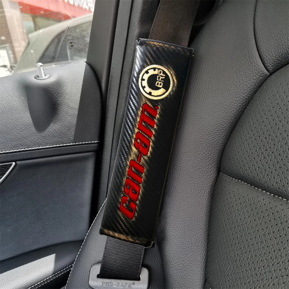 2pcsATVCanAmMaveriSeatBeltCarbonFiberPUSafetyBeltShoulder