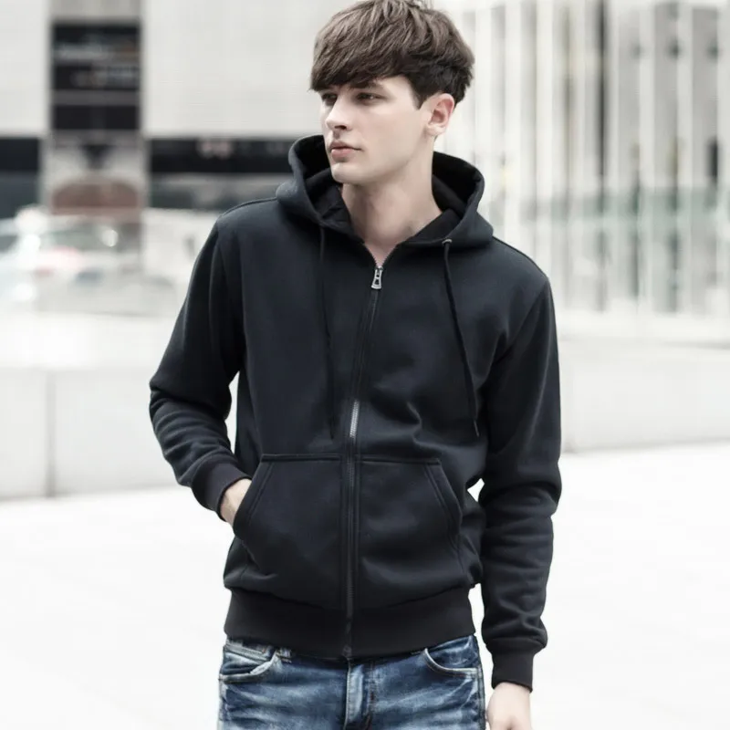 トップス   2in1 Velvet Hoodie Brand Men's hoodie with hood sweatshirts Jackets Men Fleece