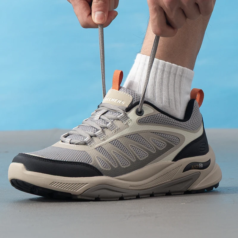 Skechers 남성용 스포츠 신발 메쉬 통기성 야외 하이킹 및 등산 내마모성 로우탑 캐주얼 신발 210471-Lgmt