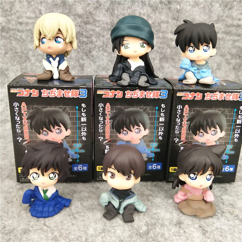 Случайный один детектив оформление искусственная игрушка мультяшная фигурка Shinichi Kaitou Kiddo Q версия кукла модели игрушки Аниме фигурки модель