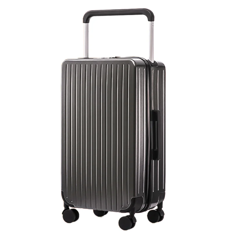 Middle mounted portable wide pull rod suitcase female small  large capacity travel box universal wheel 24 inch Password suitcase