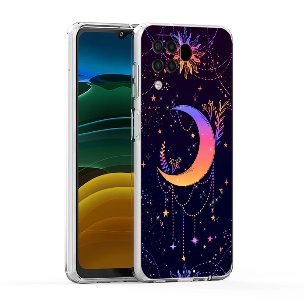 Suns Moons Clouds Astrological Hülle für Samsung Galaxy A13 A22 A32 A52 A72 A51 A71 A11 A31 A41 A33 A53 A73 5G Transparente Hülle – Detail 4