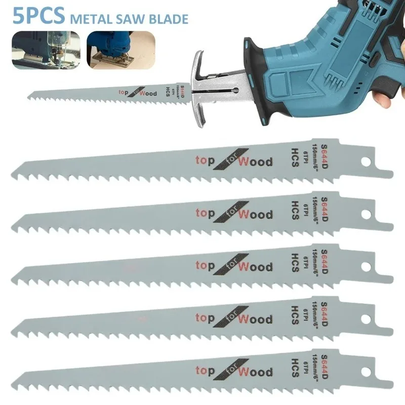 Reciprocating jig saw blades 5Pcs Saber Saw Handsaw Multi For Cutting Wood Metal Renovator Power Tools Accessories