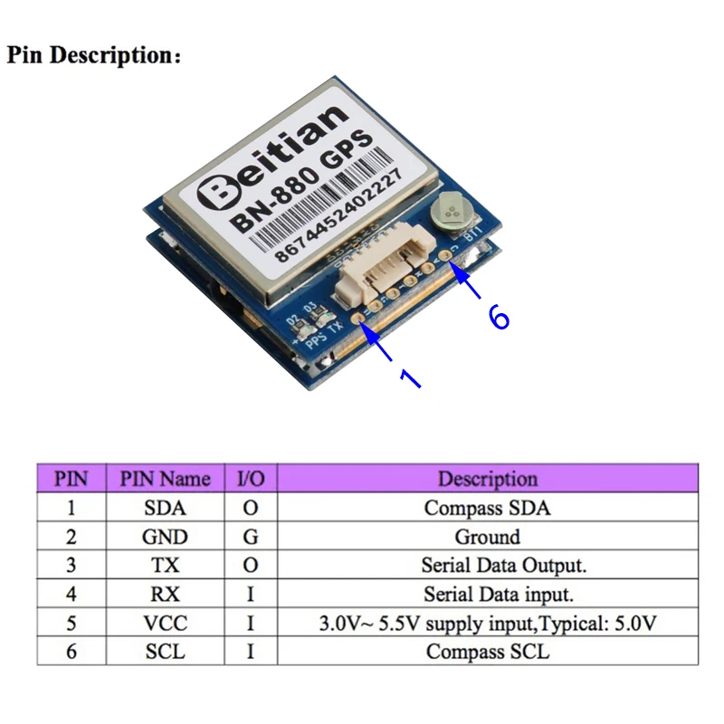 Beitian UAV Flight Control Module, Multi-Mode GPS Module, 38 400 Baud Rate,  10 Geração, BE-180, BE-220, BE-280, MAX-M10S - AliExpress