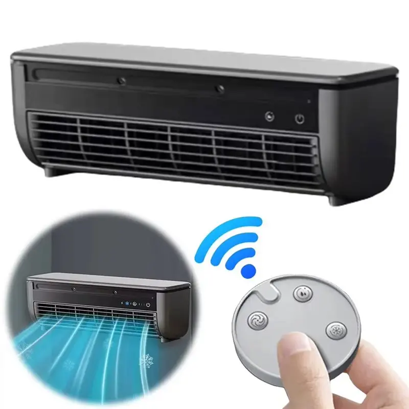 Ventilateur mural ABWM - Refroidisseur d'air rapide sans pales, mini climatiseur sans fil silencieux avec télécommande 2