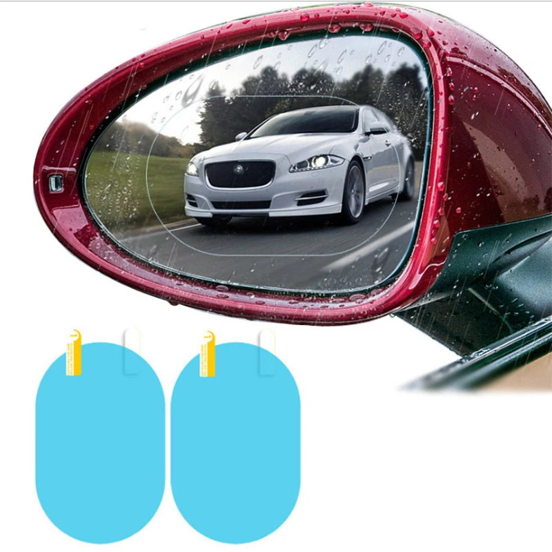 2pcs Car Rain Rearview Mirror Films Waterproof Anti-Fog Car Mirror Rain Cover Anti-rain Protector Glass Film custom plates