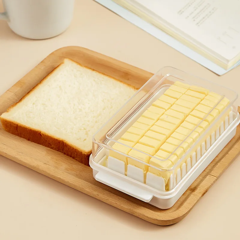Covered Butter Cutting Storage Box Refrigerator Cheese Baking Storage Fresh Baking Butter Knife Cutter Convenient