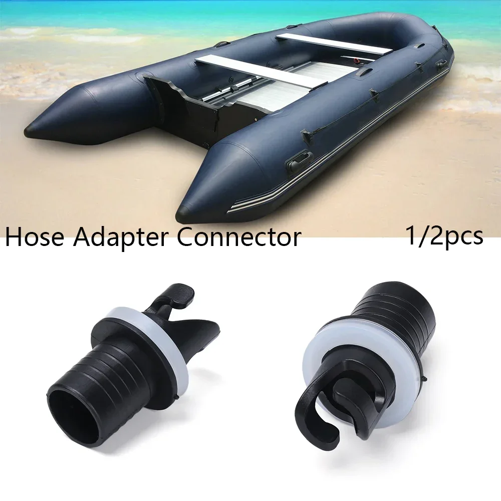 1/2 Piece Inflatable Boat Kayak Air Valve Adapter Inflatable Air Foot Pump Hose Adapter Valve Connector