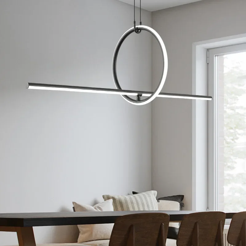 Post Modern Geometric Pattern Pendant Lights For Living Dining Room Home Decor LED Strip Minimalist Hanglamp Indoor lighting