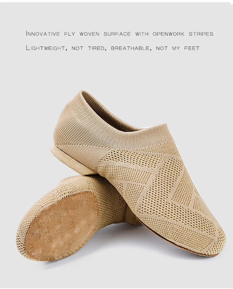 Damen Ballett-Tanzschuhe Weiche Geteilte Sohle Stretch-Canvas-Ballerinas für Erwachsene Mädchen Jazz Yoga Tanztraining Schuhe – Detail 13